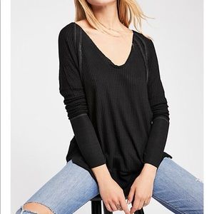 We the Free Catalina waffle knit thermal top